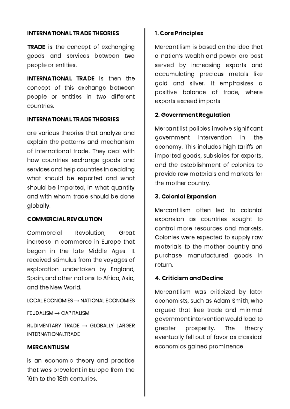 Chapter 2-4 IBT - International Trade Theories Overview and Analysis ...