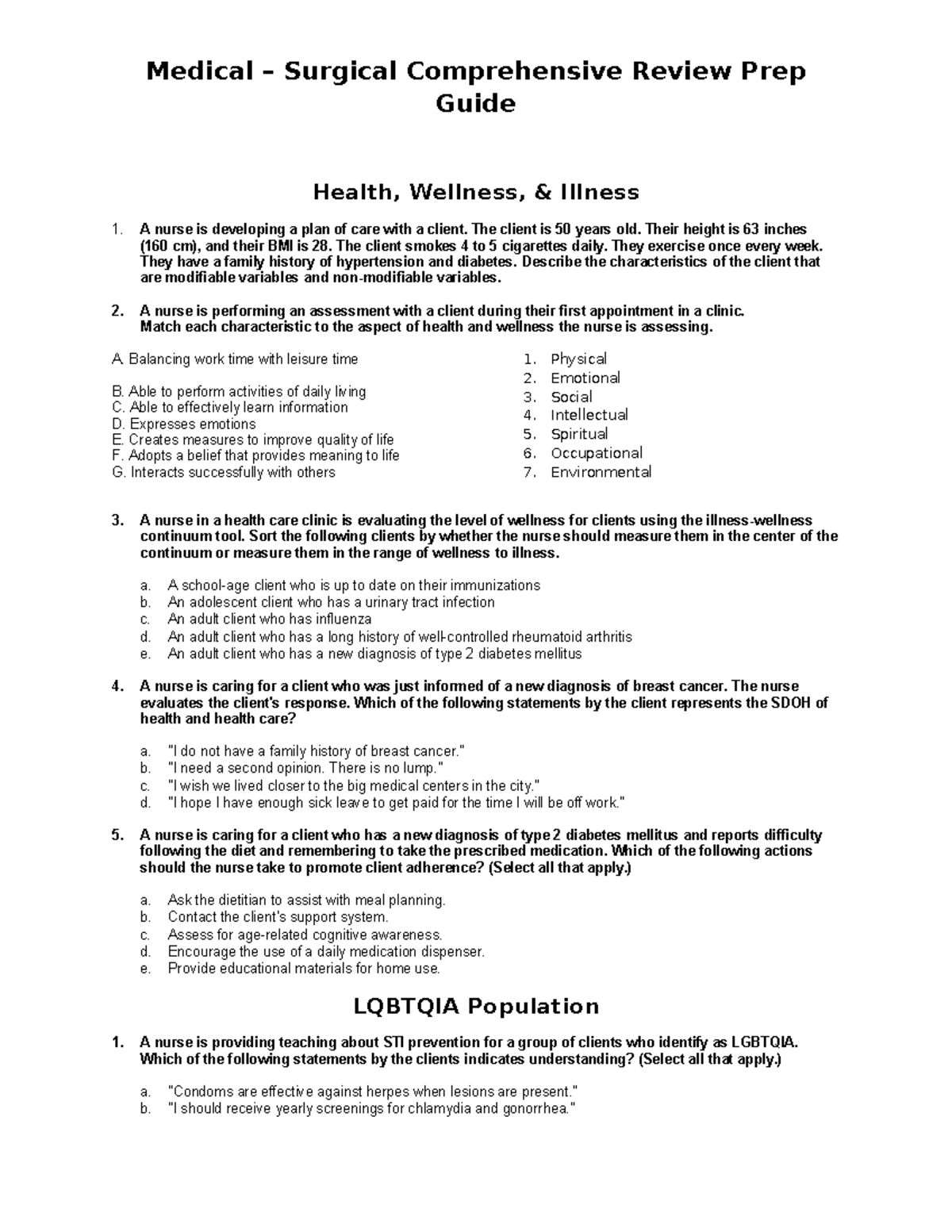 Med Surg Nclex PQ - study material for med surge and complex - Guide ...