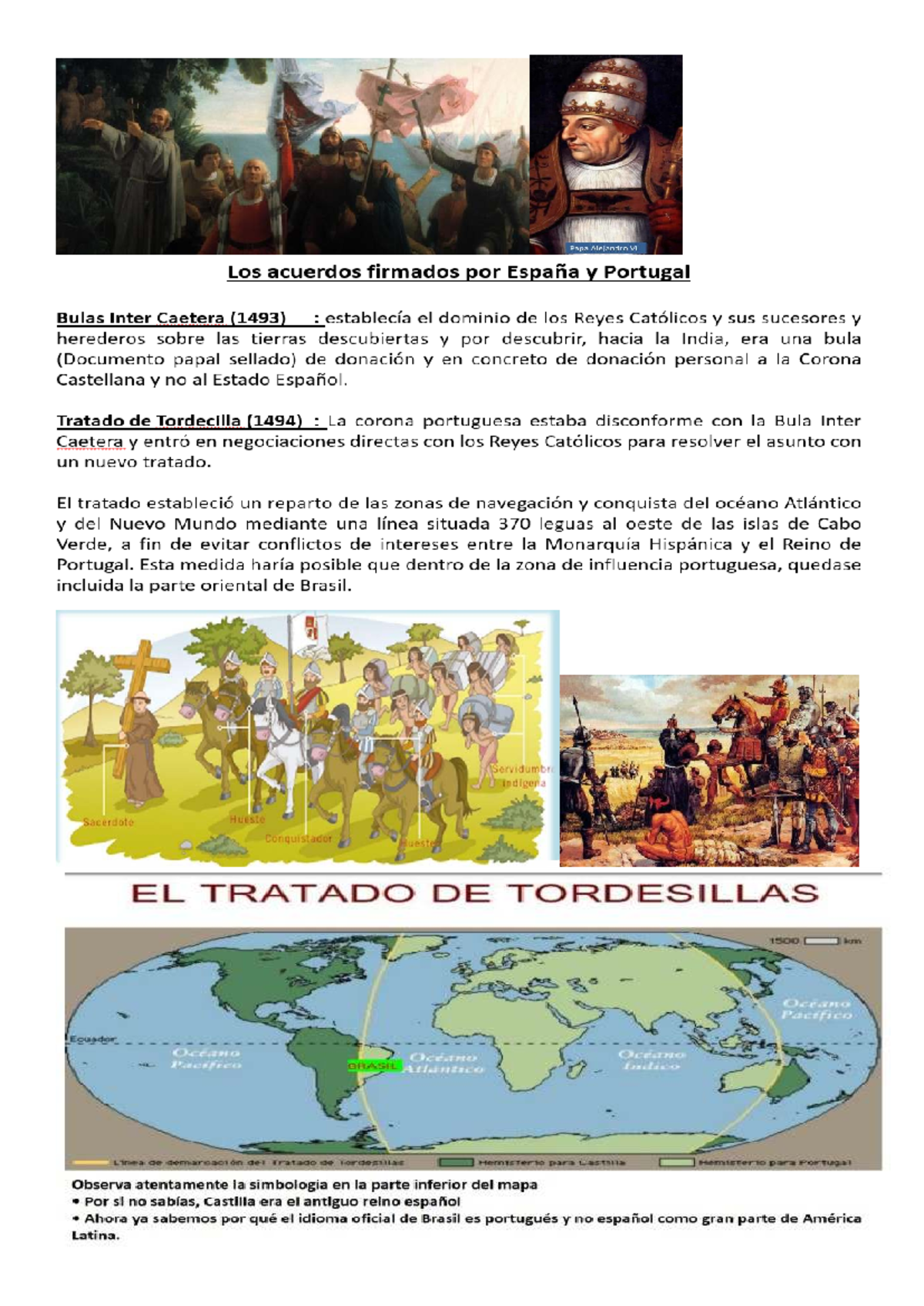 Los Acuerdos de España y Portugal: Bula Inter Caetera y Tratado de ...