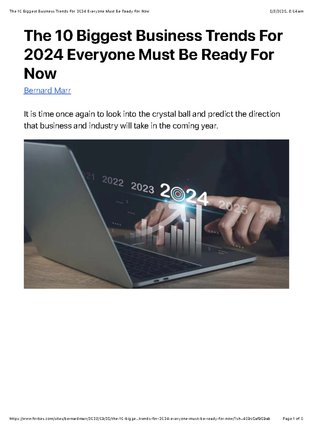 The 10 Key Business Trends for 2024: Insights for Future Success - Studocu