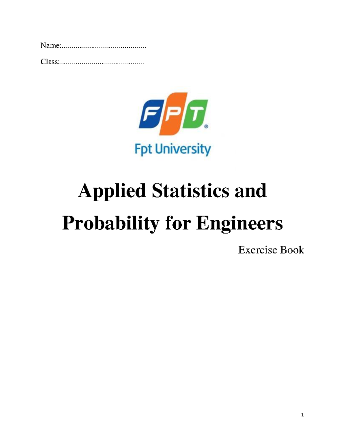 Applied Statistics and Probability for Engineers - Exercise Book - Studocu