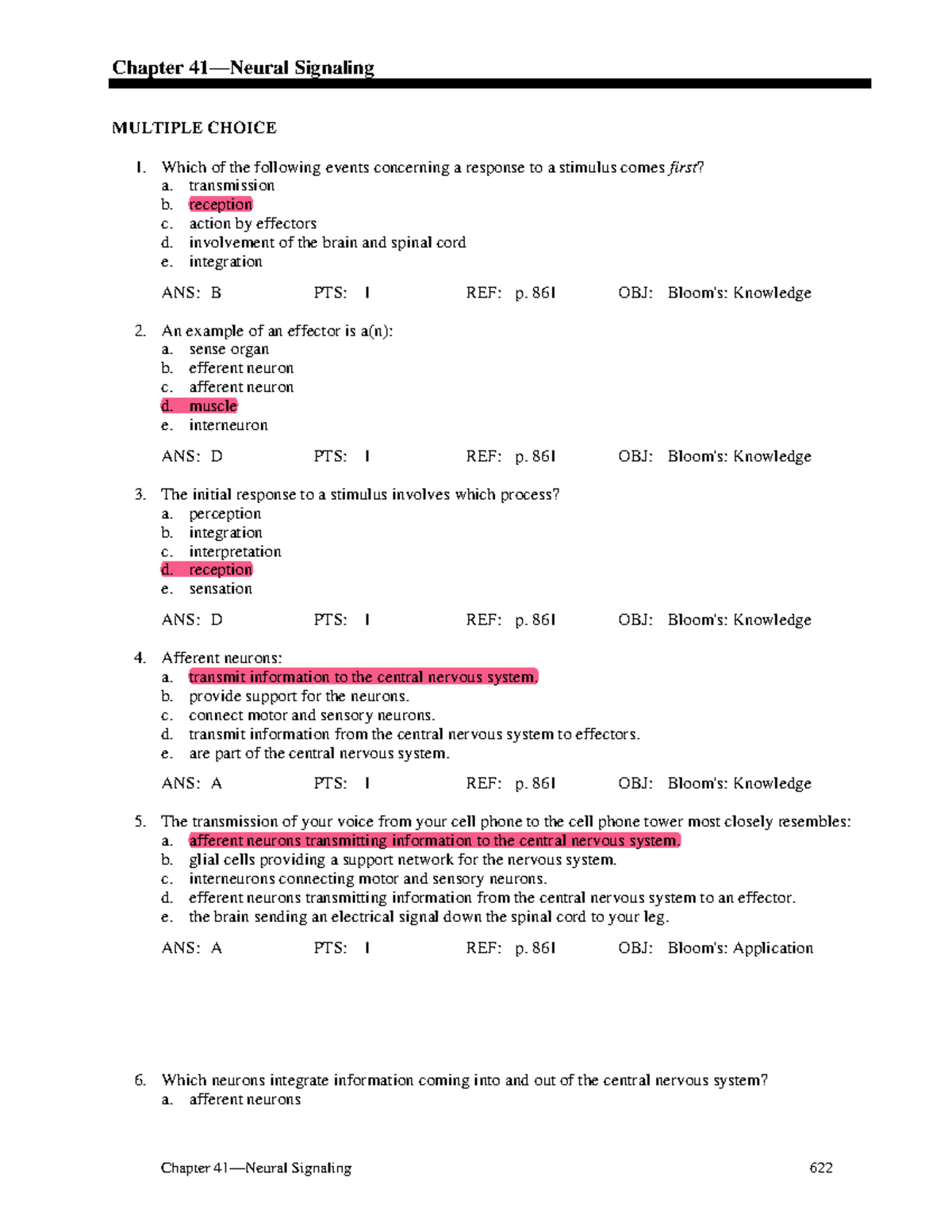 Ch 41 - Signaling Concepts and Multiple Choice Questions - Studocu