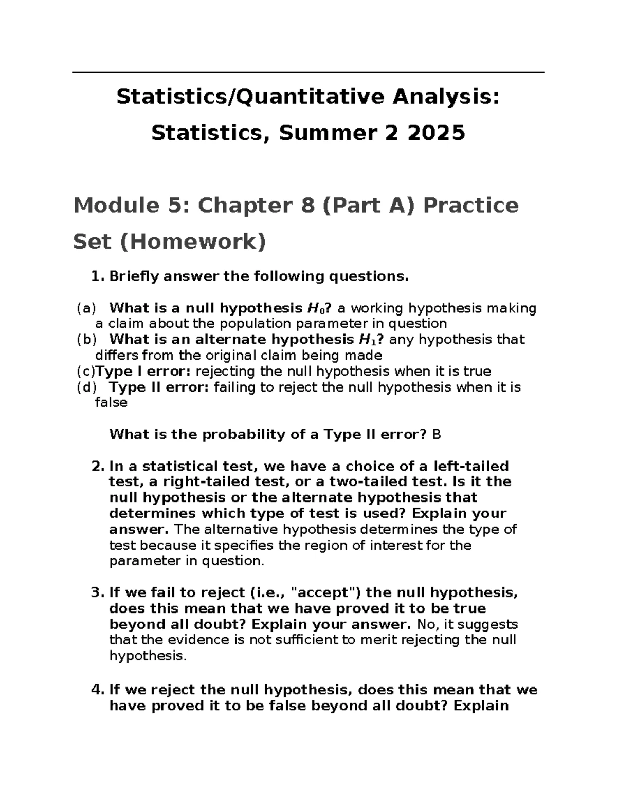 Module 6 Knowledge Check (Homework) - Statistics Analysis, Summer 2025 ...