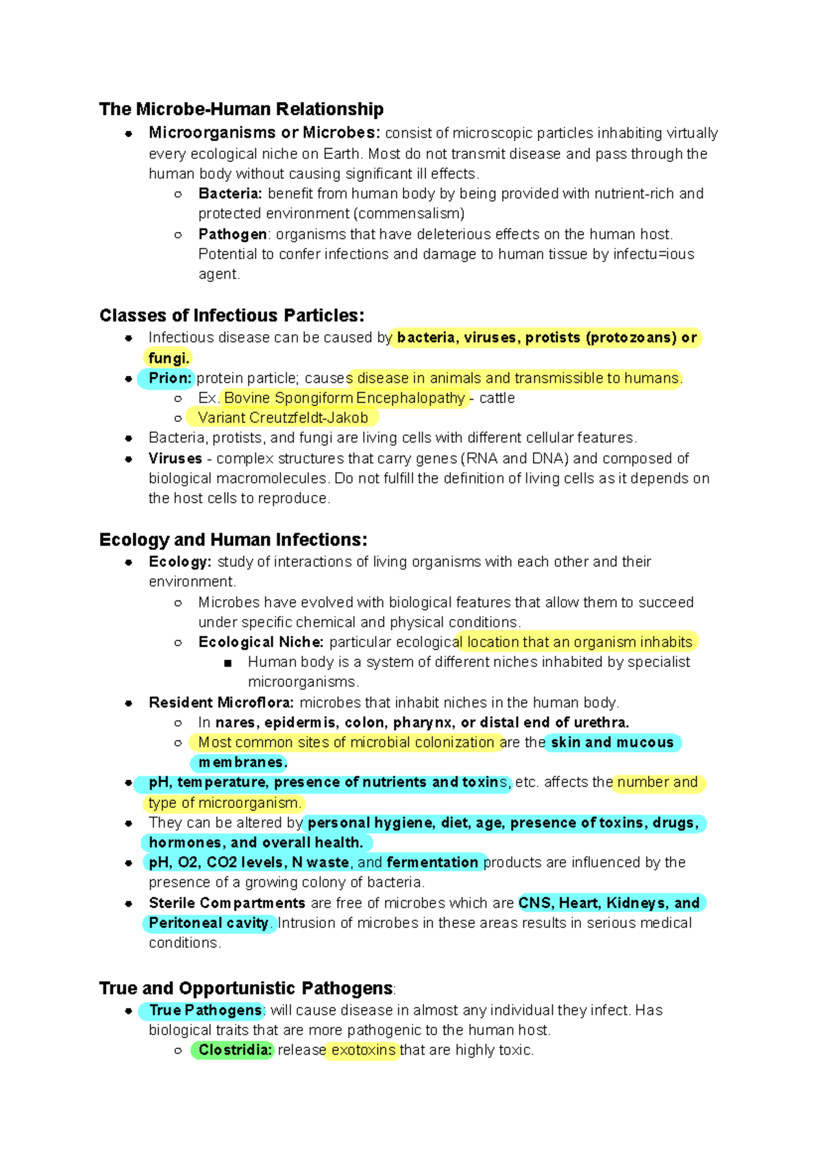 Patho Ch5: Principles of Infection and Disease Overview - Studocu