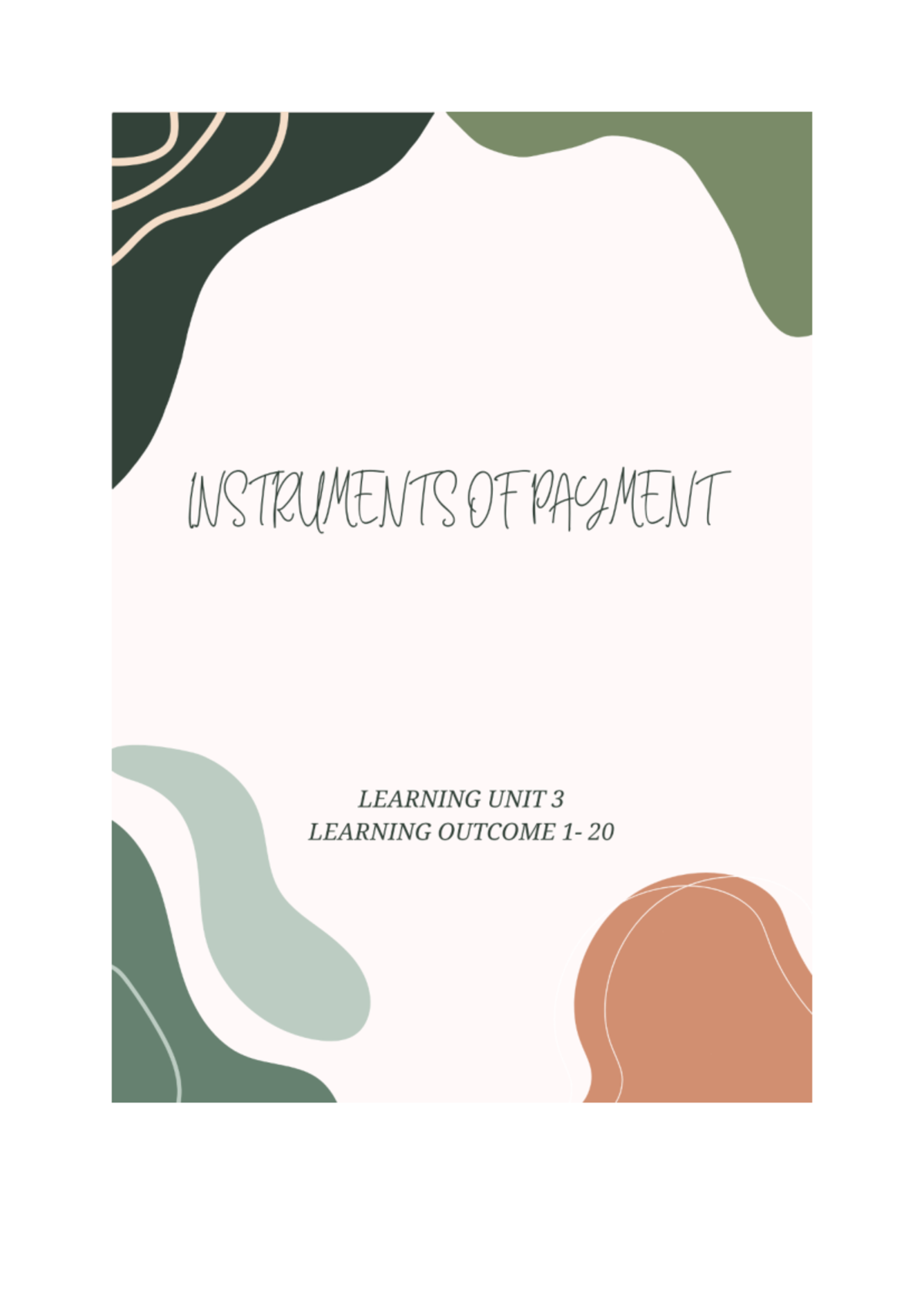 Instruments of Payment Test 2: Understanding Payment Mechanisms and ...