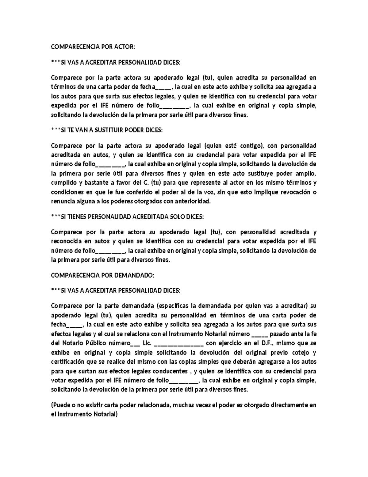 Machotes para Comparecer ante Juntas: Procedimientos y Estrategias ...