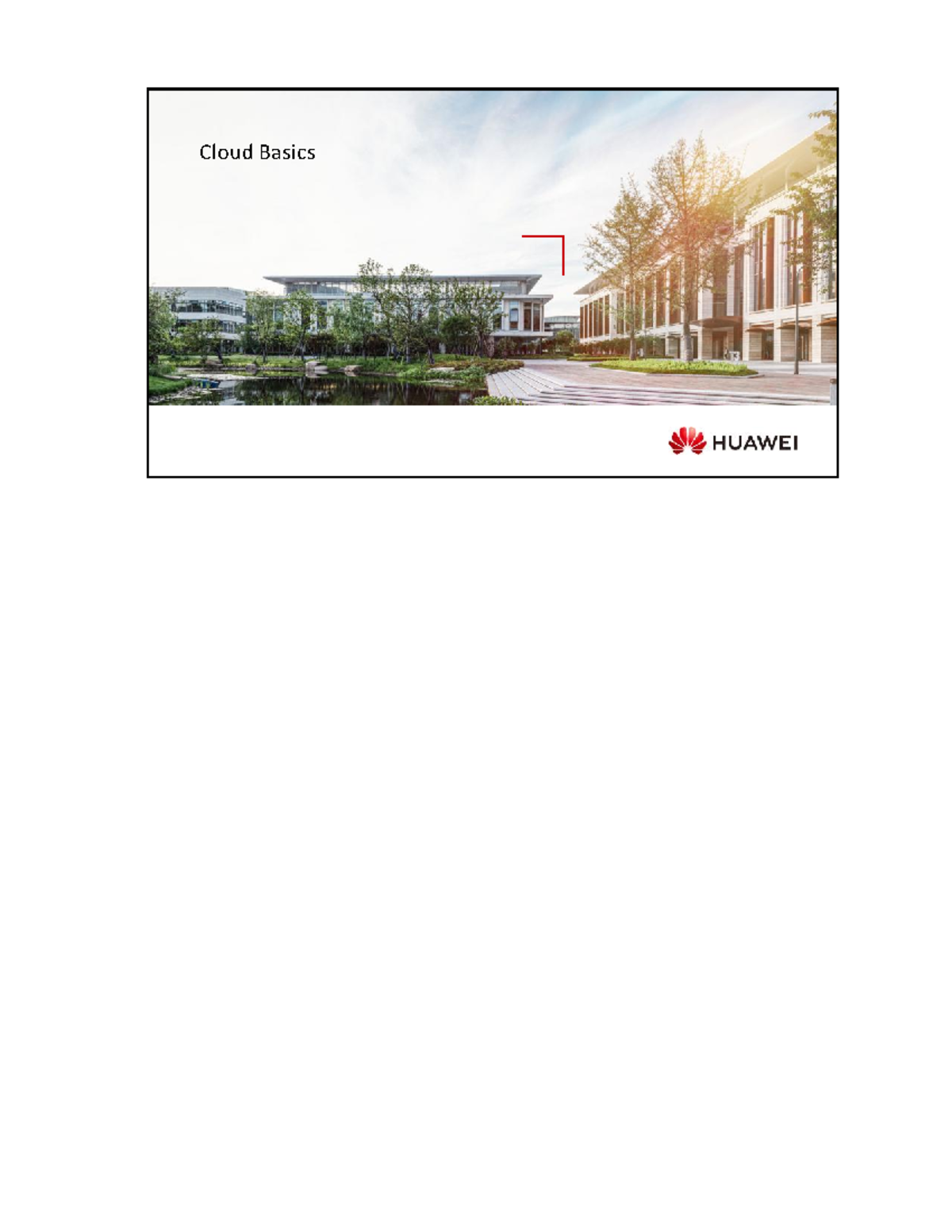 HUAWEI CLOUD Basics: Overview, Features, and Architecture - Studocu