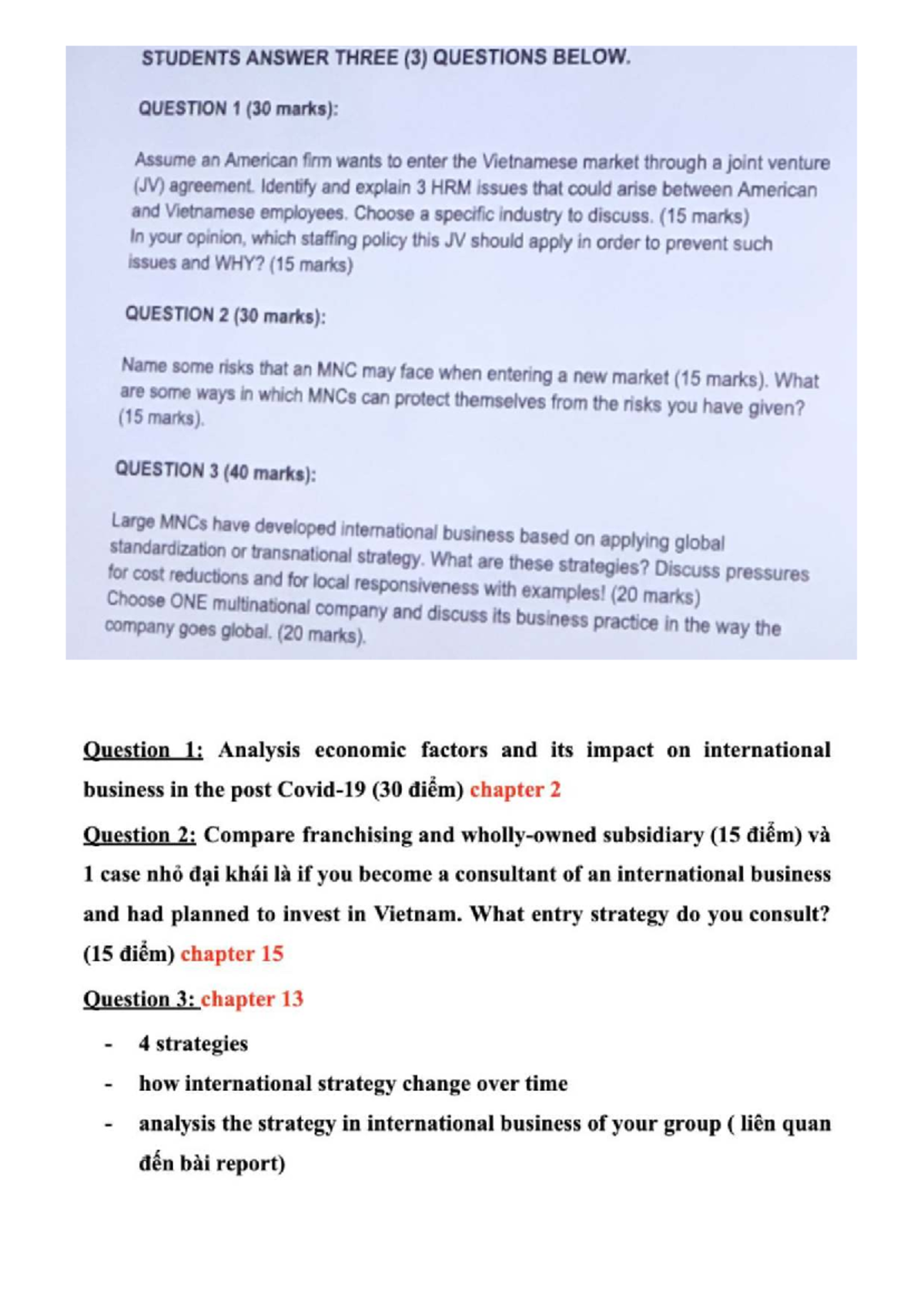 IB Final Exam Questions - Notes on International Business Strategies ...