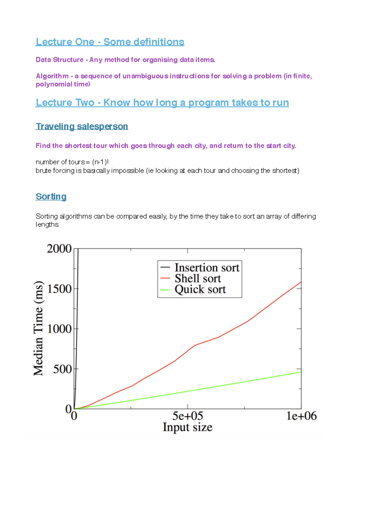 Algorithmics - Lecture notes - All - Lecture notes, lectures 1 - 18 ...