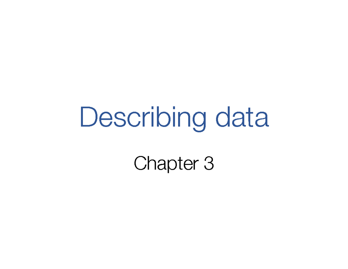 BIOL 300: Describing Data - Lecture Slides on Central Tendency and ...