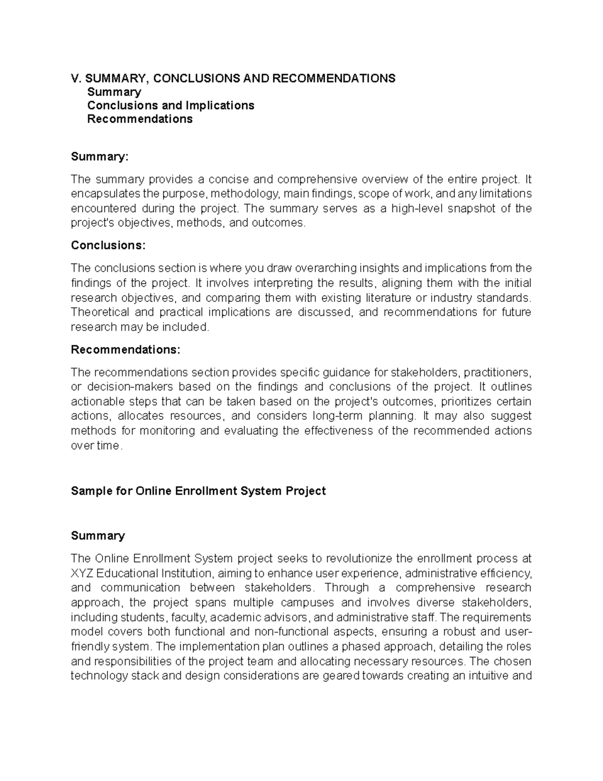 Chapter 5: Summary and Conclusions of Online Enrollment System Project ...