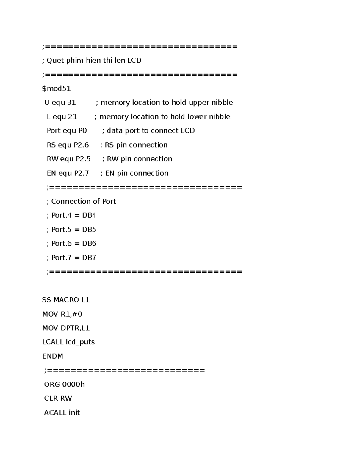 Quet Phim Hien Thi Len LCD - Assembly Code Overview - Studocu