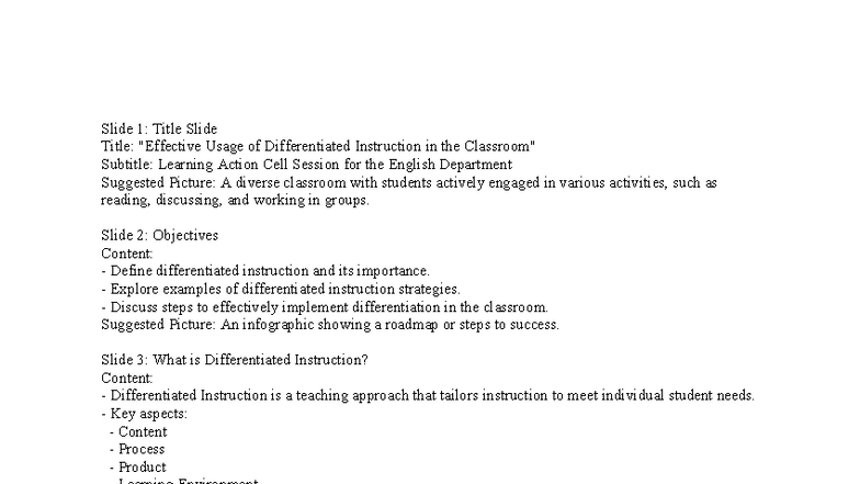 PPT: Effective Differentiated Instruction Strategies for the Classroom ...