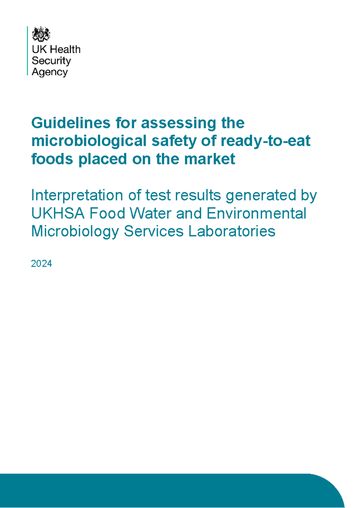 UKHSA Guidelines for Microbiological Safety of Ready-to-Eat Foods - Studocu