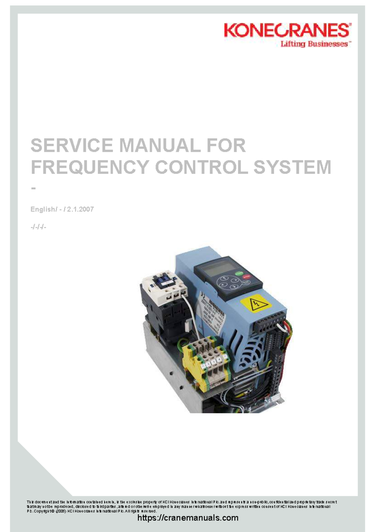 KCI PS05780 Frequency Control System Service Manual 2.1.2007 - Studocu