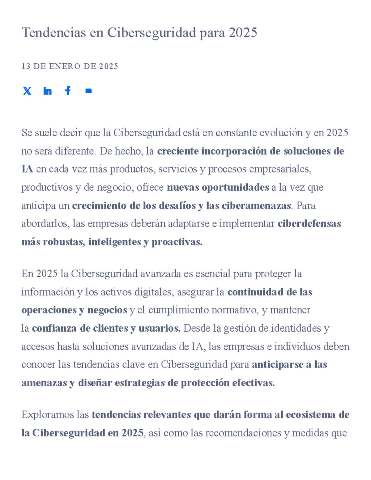 Tendencias en Ciberseguridad para 2025 - telefonicatech - Tendencias en ...