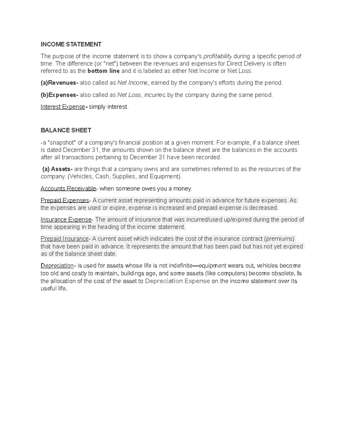 Lecture: Understanding Income Statement & Balance Sheet Concepts - Studocu