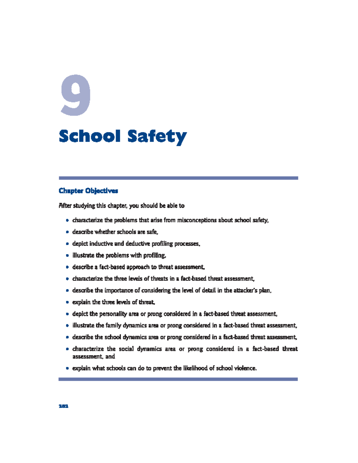 Chapter 9 School Safety: Key Objectives and Insights on Violence ...