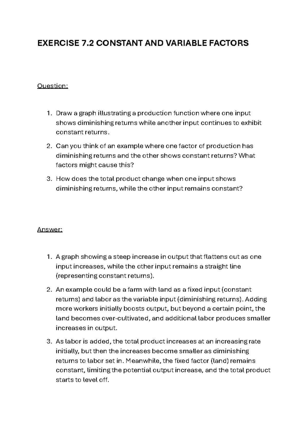 Notes-Exercise 7 - Constant and variable factors - EXERCISE 7 CONSTANT ...