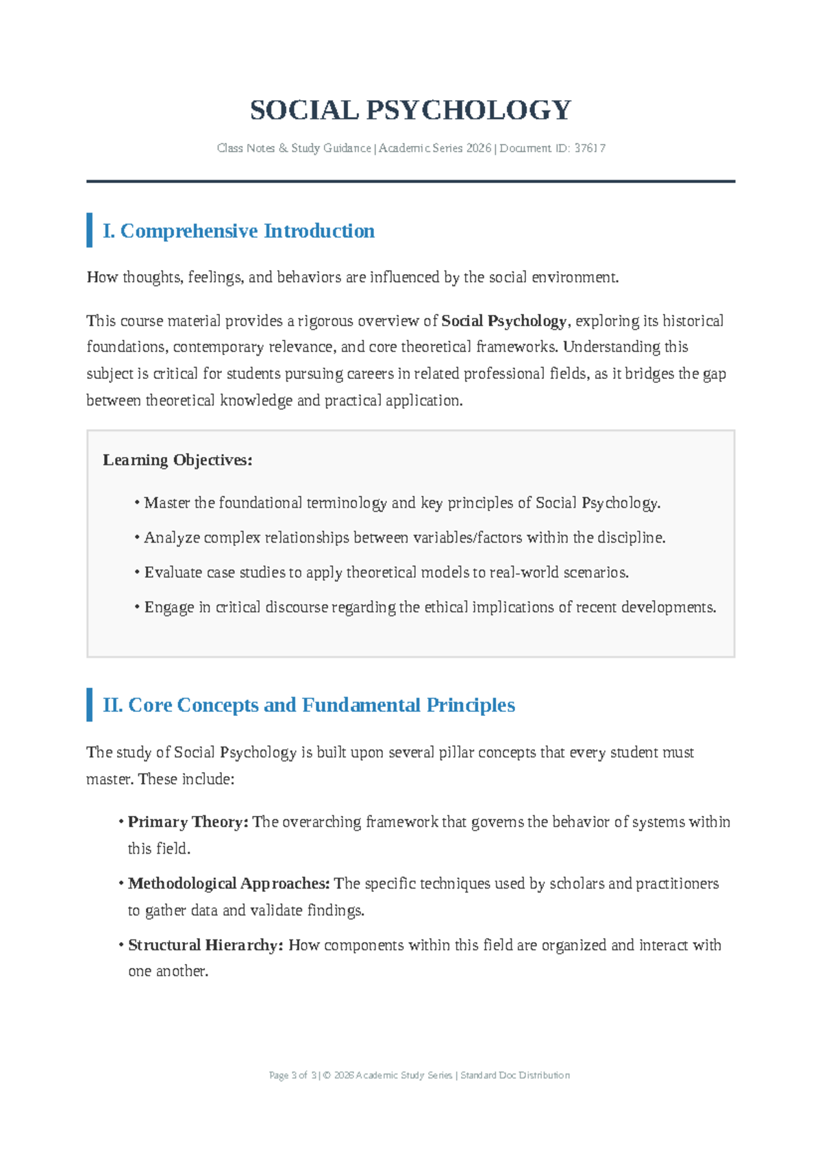 SOCIAL PSYCHOLOGY Class Notes: Comprehensive Study Guide 2026 - Studocu