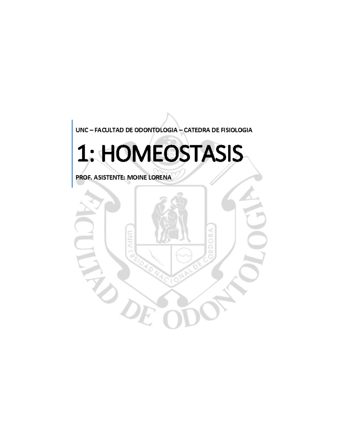 Apuntes de Fisiología - Profe Moine - UNC Odontología - Document Preview