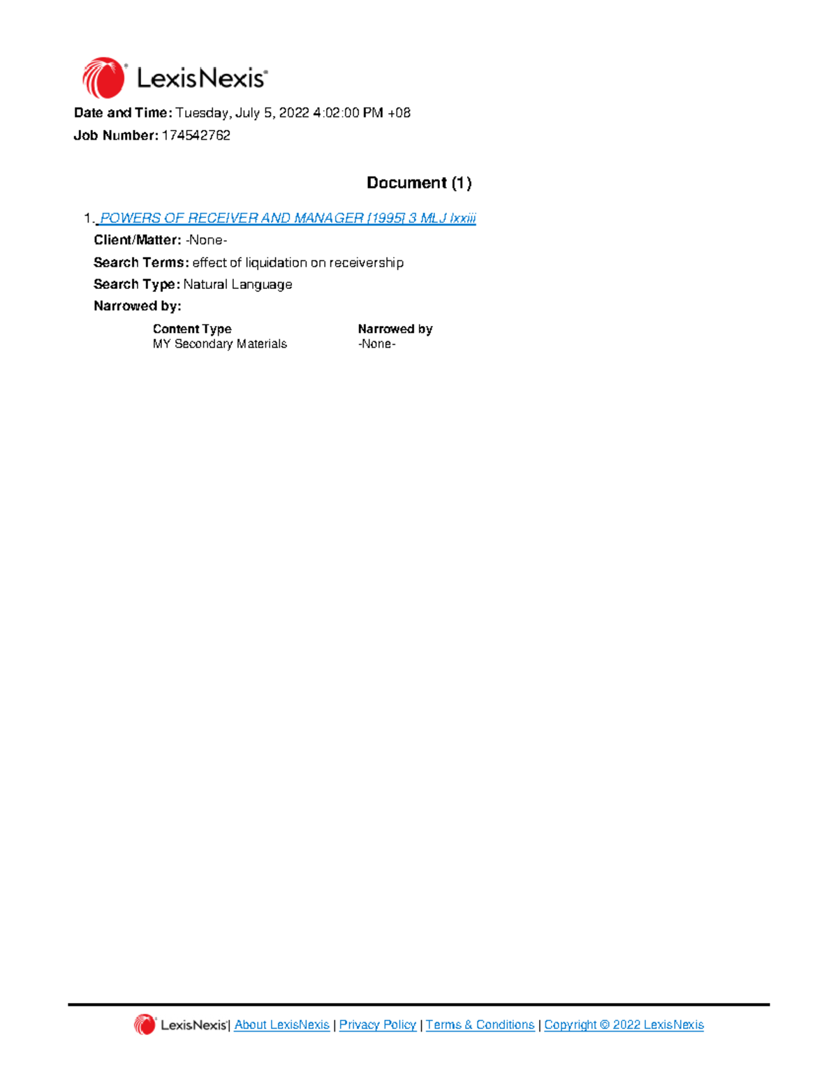 Powers of Receiver and Manager in Malaysia: A Critical Analysis [1995 ...