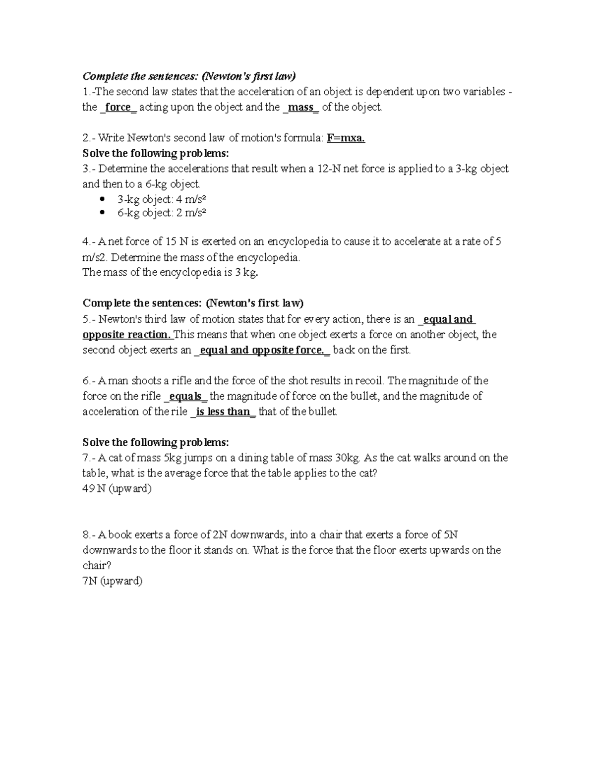 Physics 101: Laws of Motion and Problem Solving Notes - Studocu