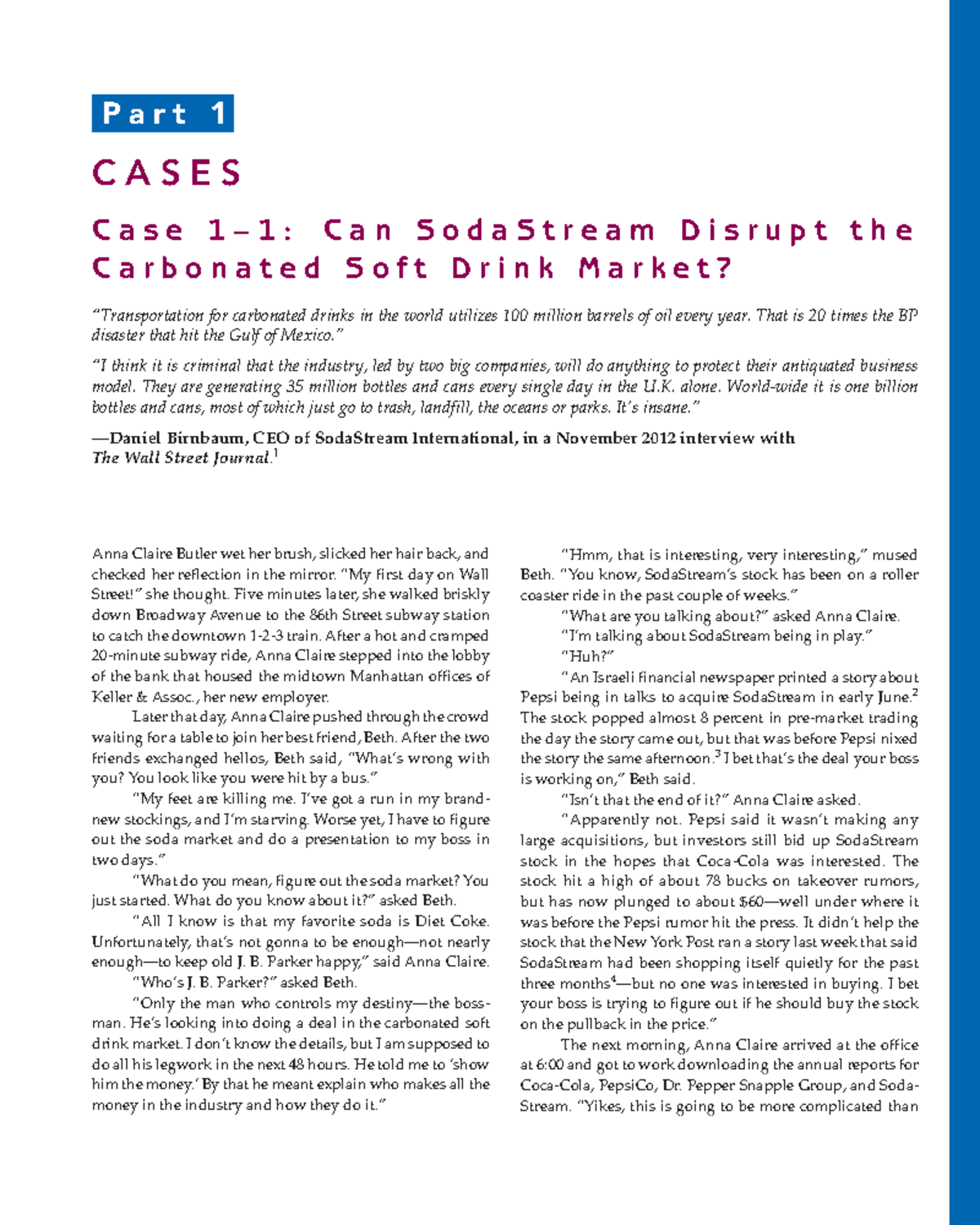 Part 1 Case Study: Can SodaStream Disrupt the CSD Market? - Studocu