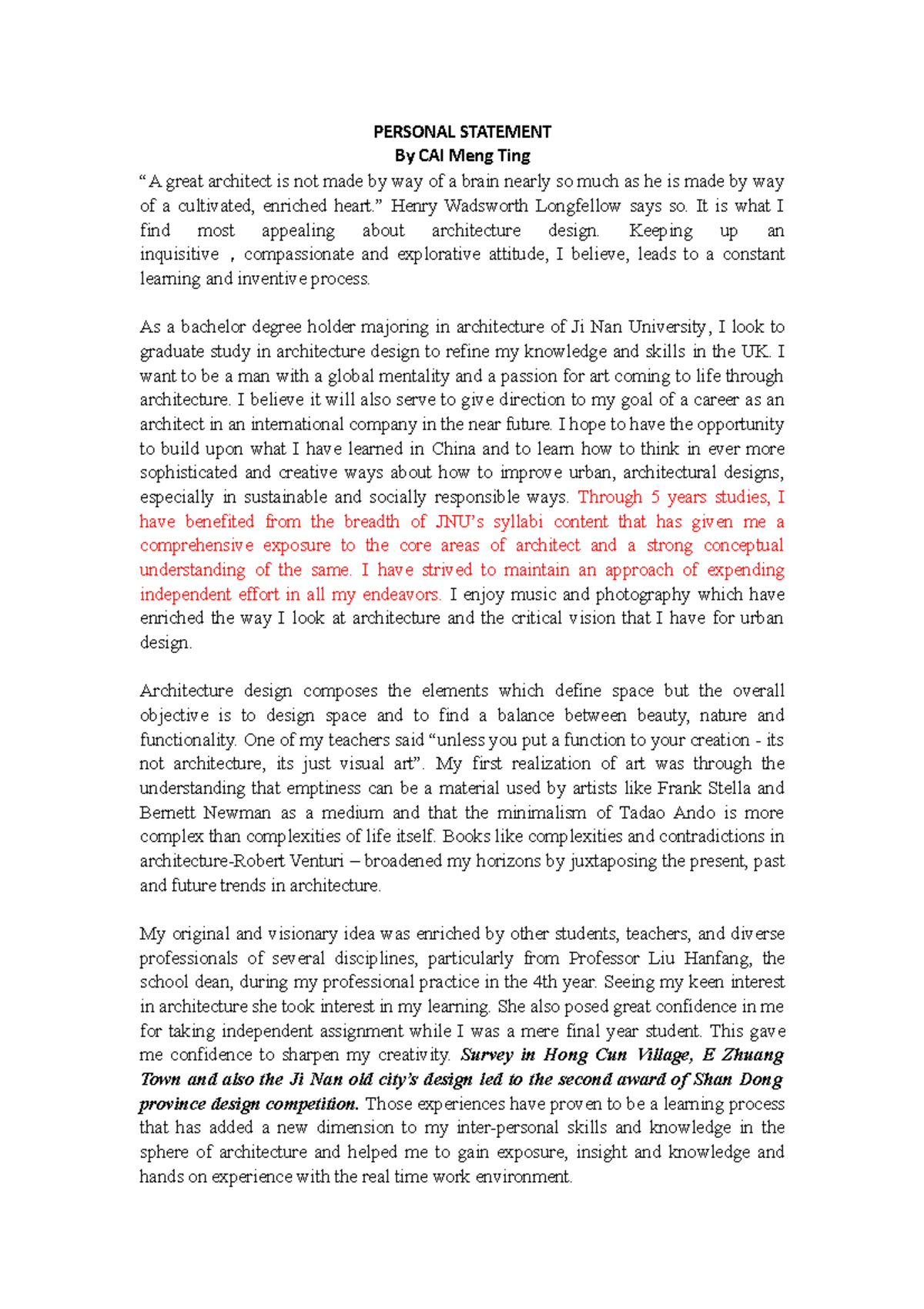 Personal Statement - Computer science - Studocu