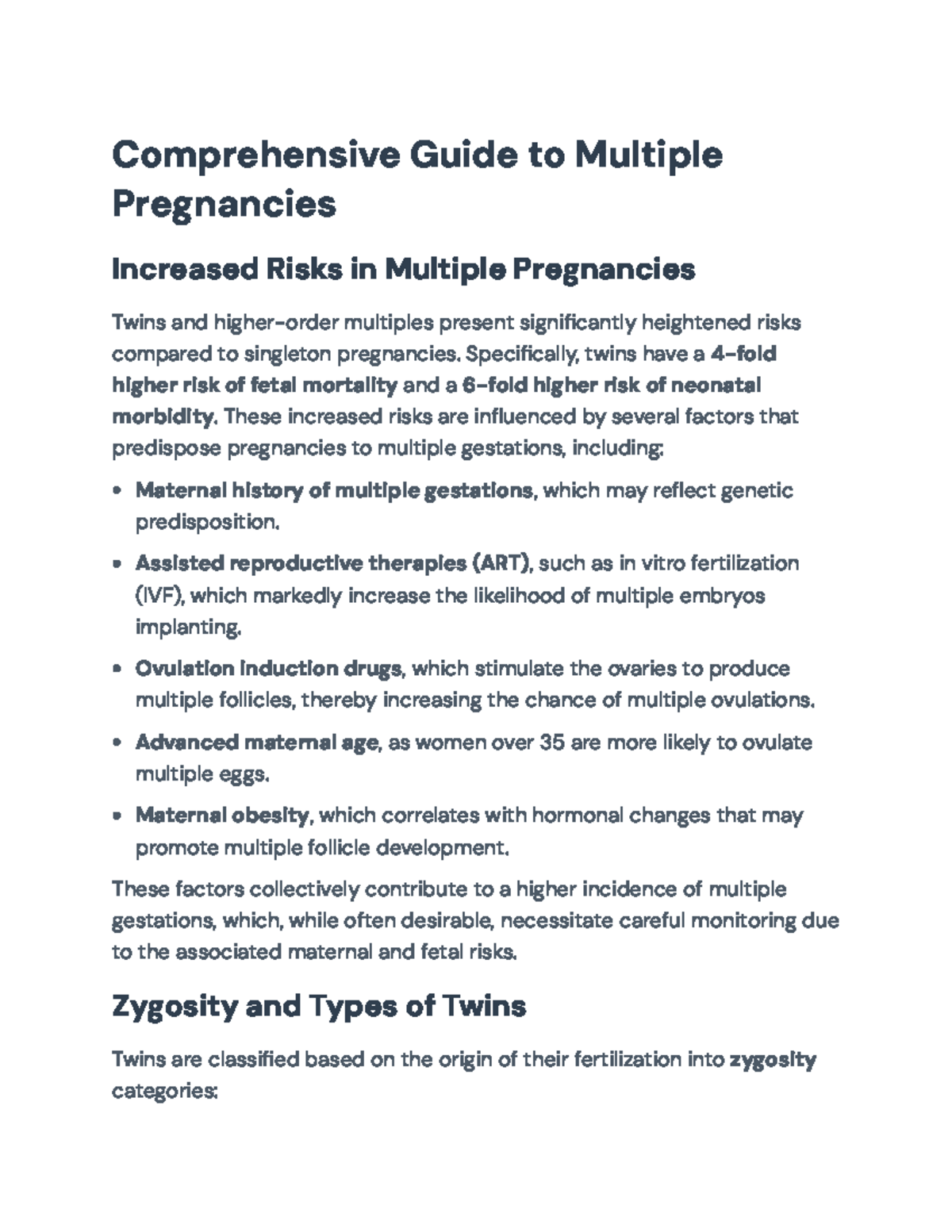 Comprehensive Overview of Multiple Pregnancies: Risks & Management ...