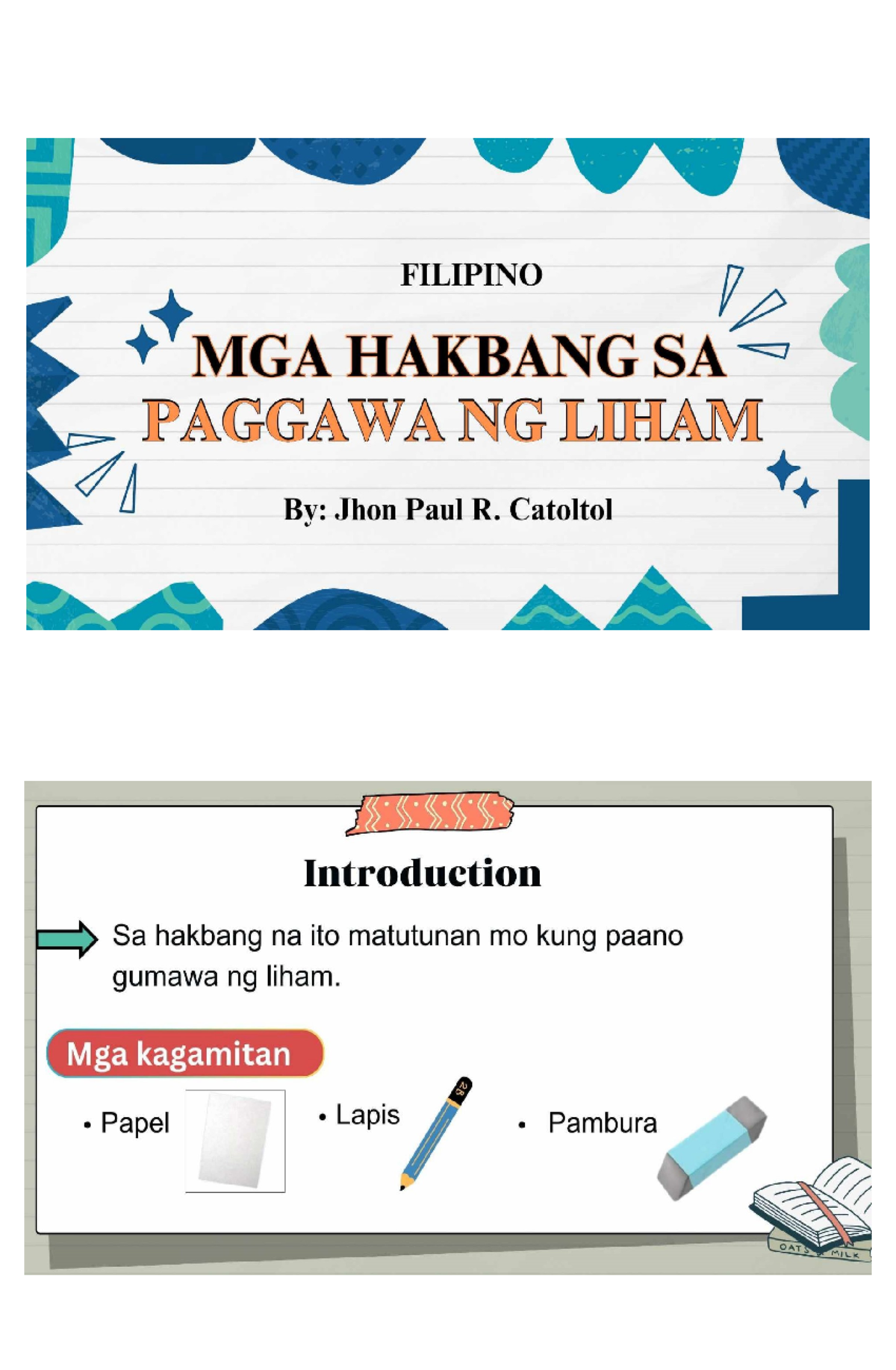 FILIPINO: MGA HAKBANG SA PAGSULAT NG LIHAM - Jhon Paul R. Catoltol ...