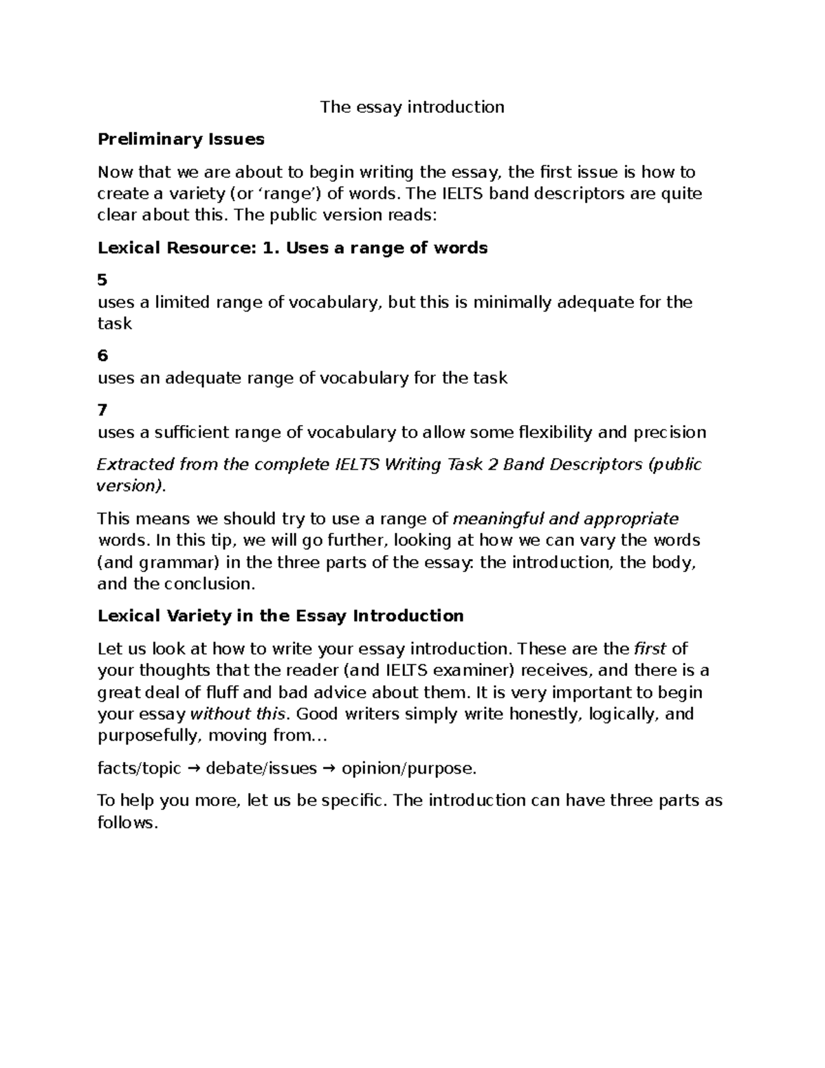 IELTS Writing Task 2: Crafting Effective Essay Introductions - Studocu