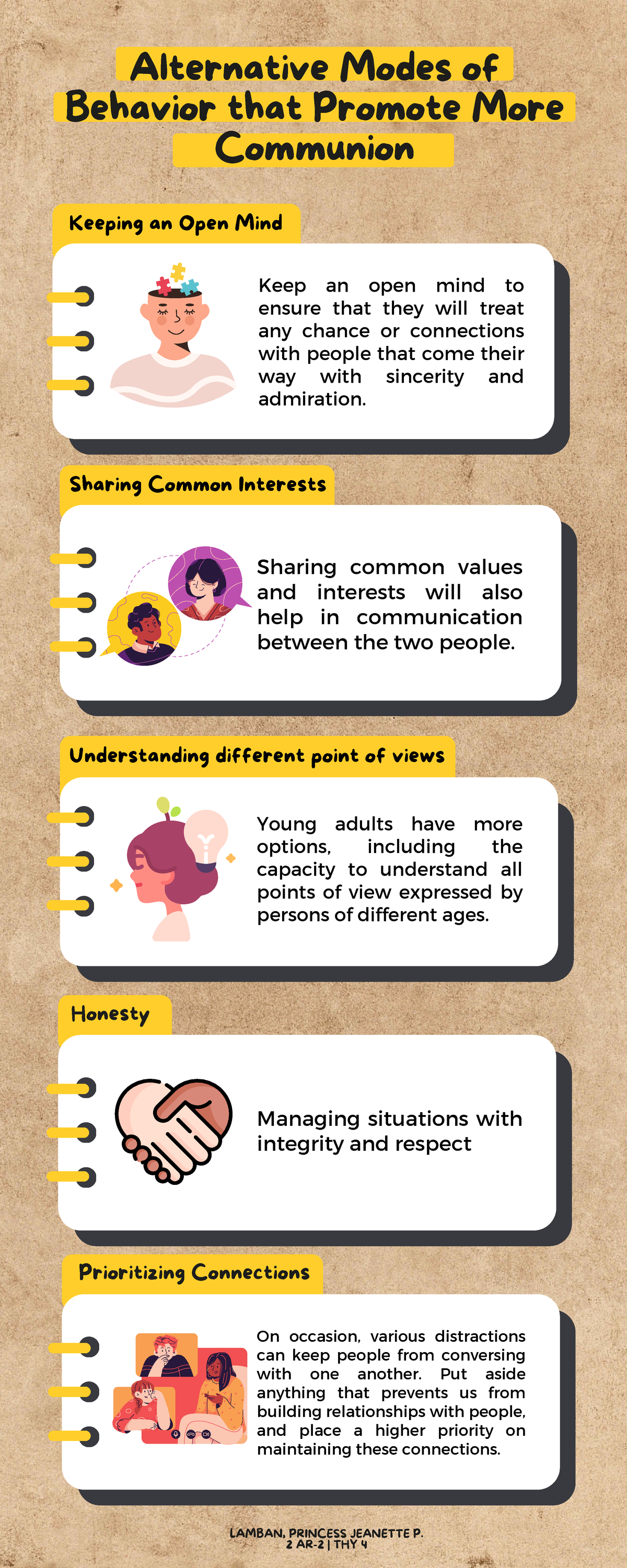 Alternative Modes of Behavior that Promote More Communion - On occasion ...