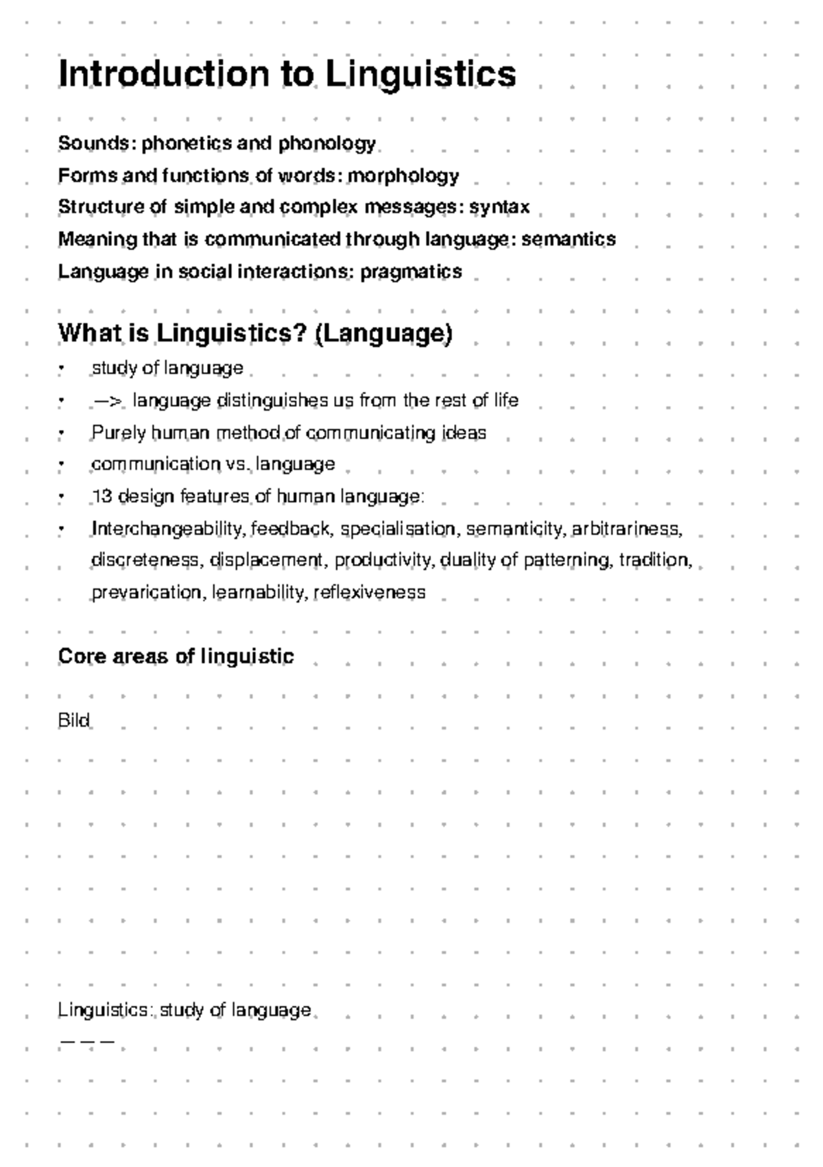 Linguistics 101: Introduction to Language and Pragmatics Overview - Studocu