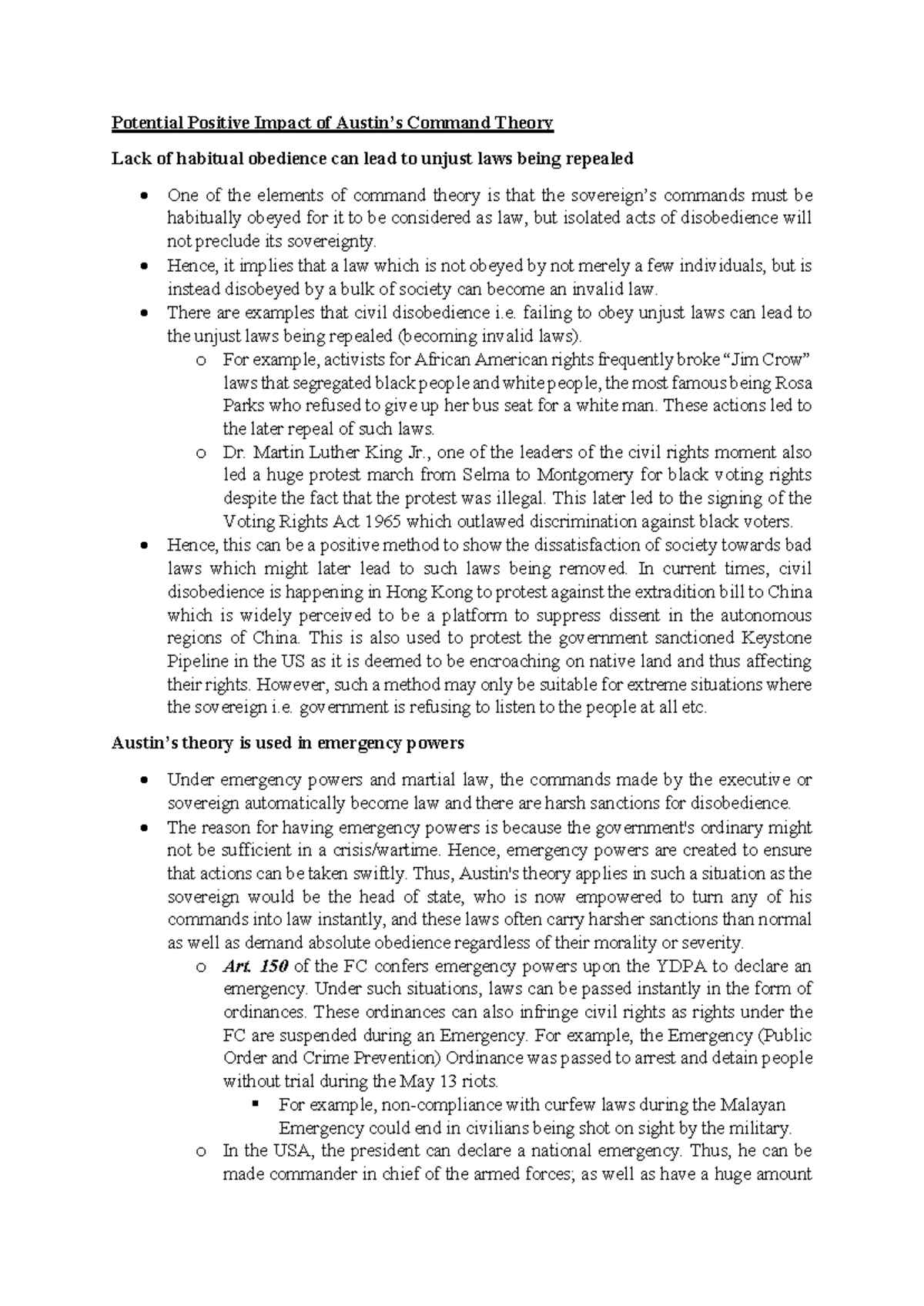 Austin's Command Theory in Contemporary Times - Potential Positive ...