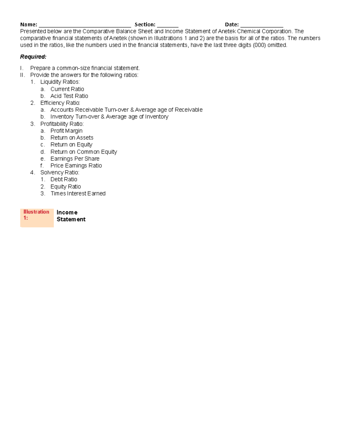 FS Analysis Exercise (Class Participation) - Name ...