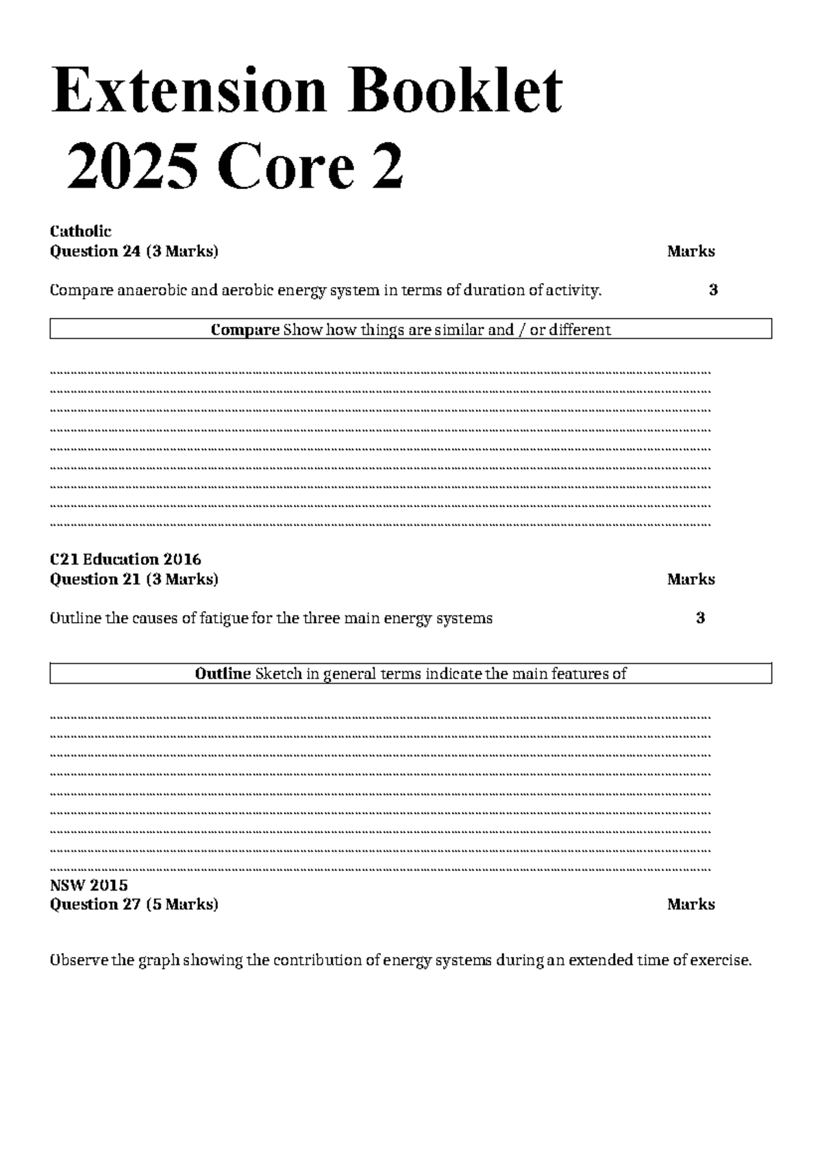Core 2 Extension Booklet Trial 2025: Energy Systems & Training Methods ...