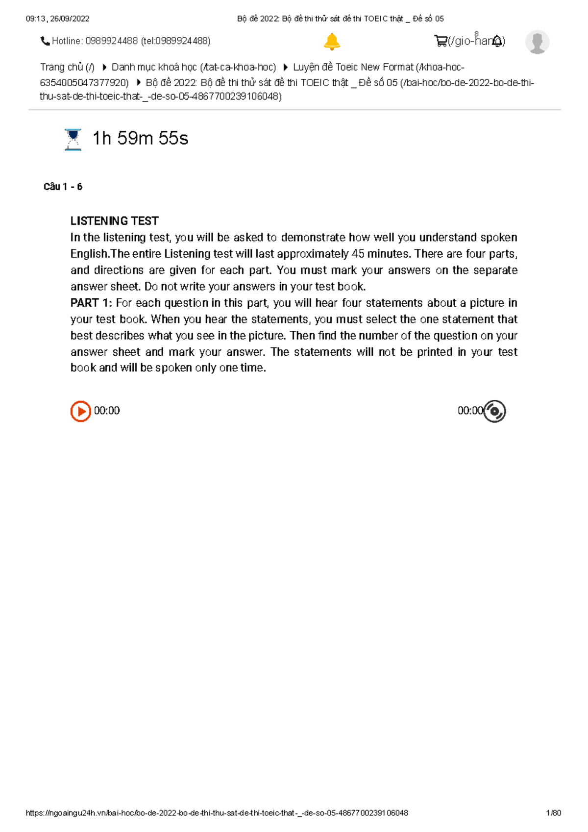 TEST 5 - Listening Comprehension Exercise for TOEIC - Studocu