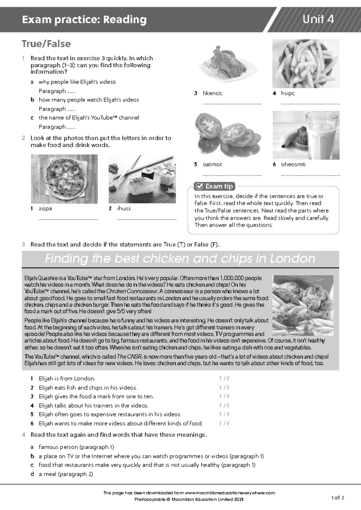 A1PLUS U4 Exam Practice: Reading Comprehension Guide - Studeersnel