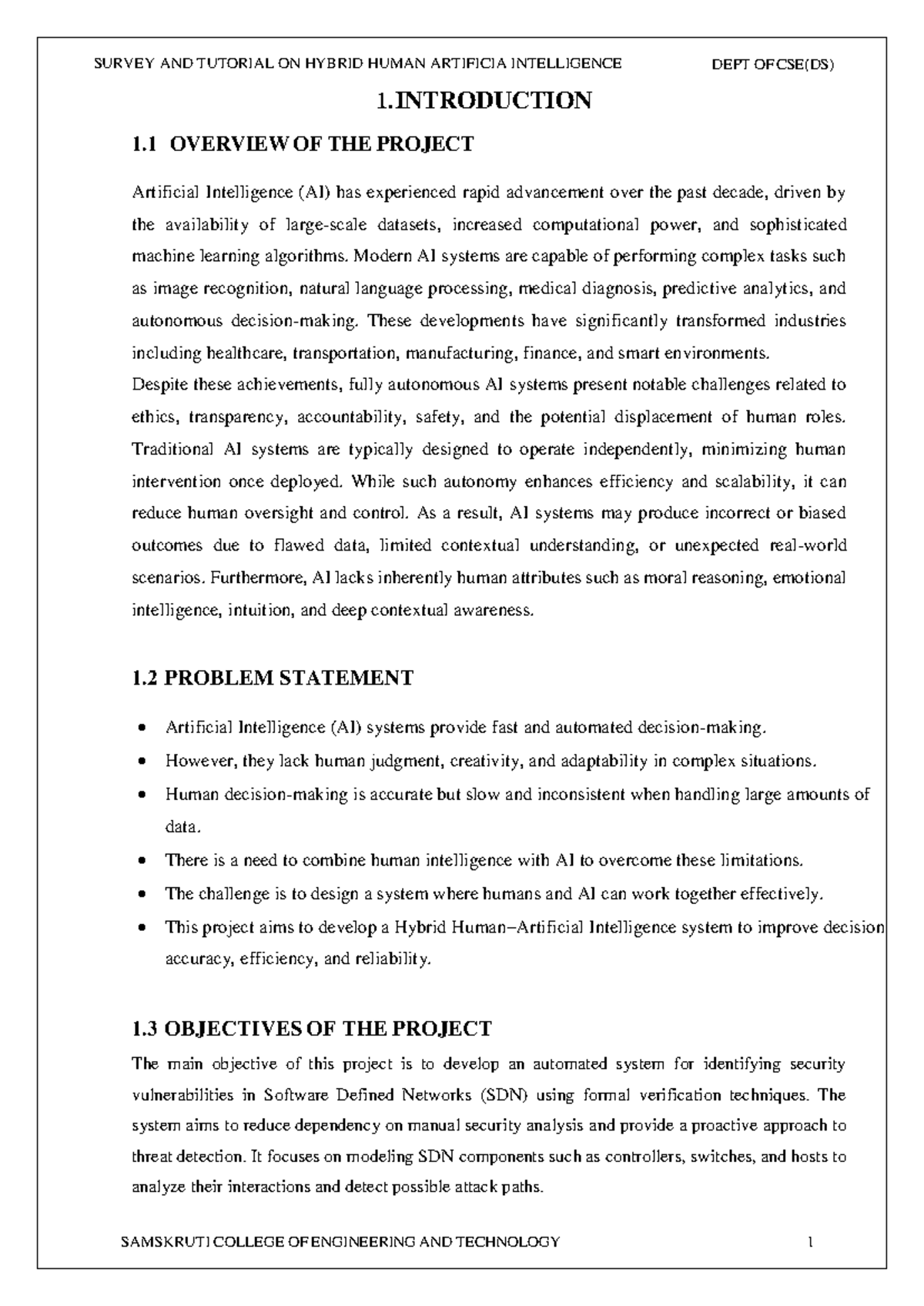 Survey and Tutorial on Hybrid Human-AI Systems in CSE(DS) - Studocu