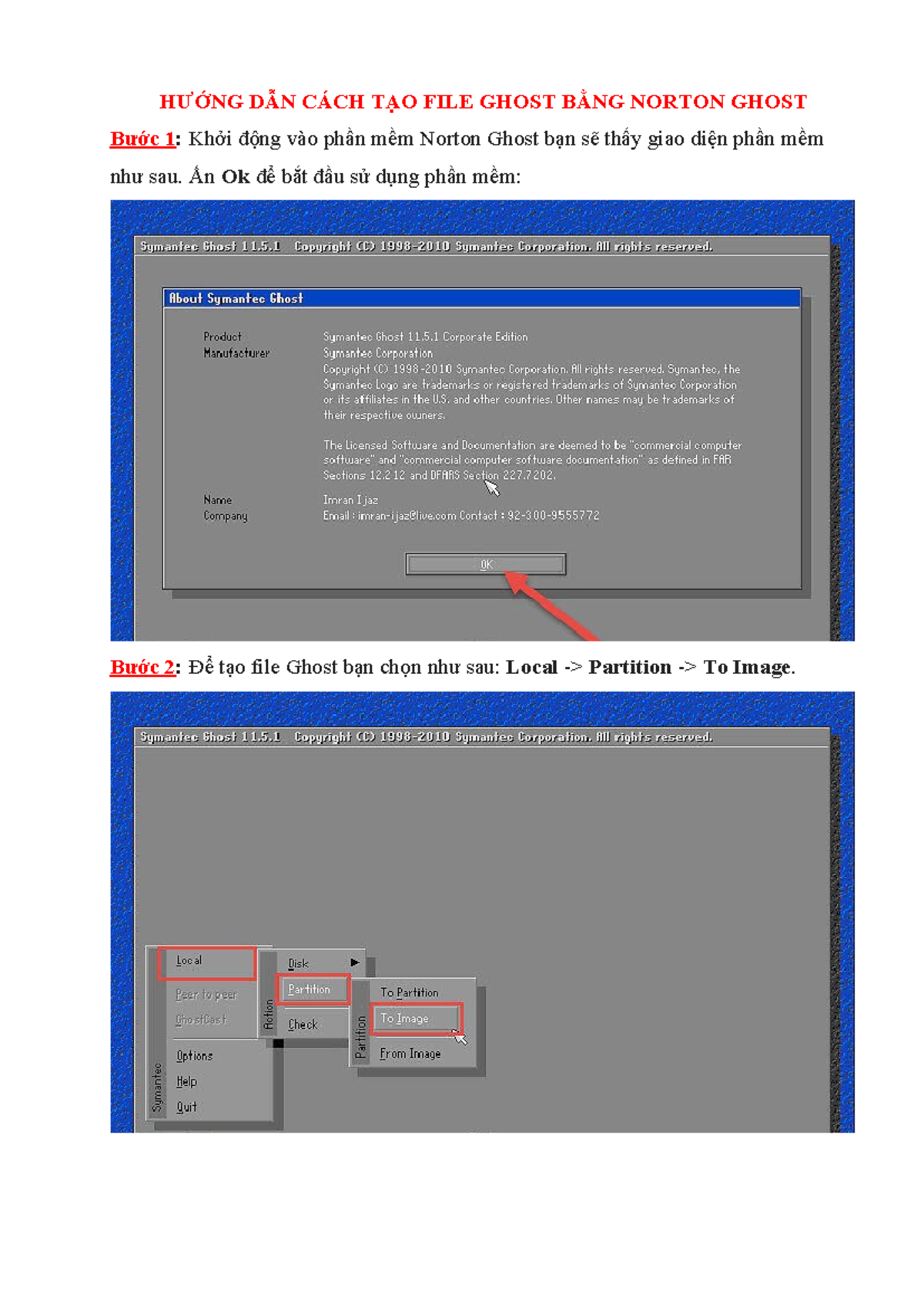 HƯỚNG DẪN TẠO FILE GHOST BẰNG NORTON GHOST - Studocu