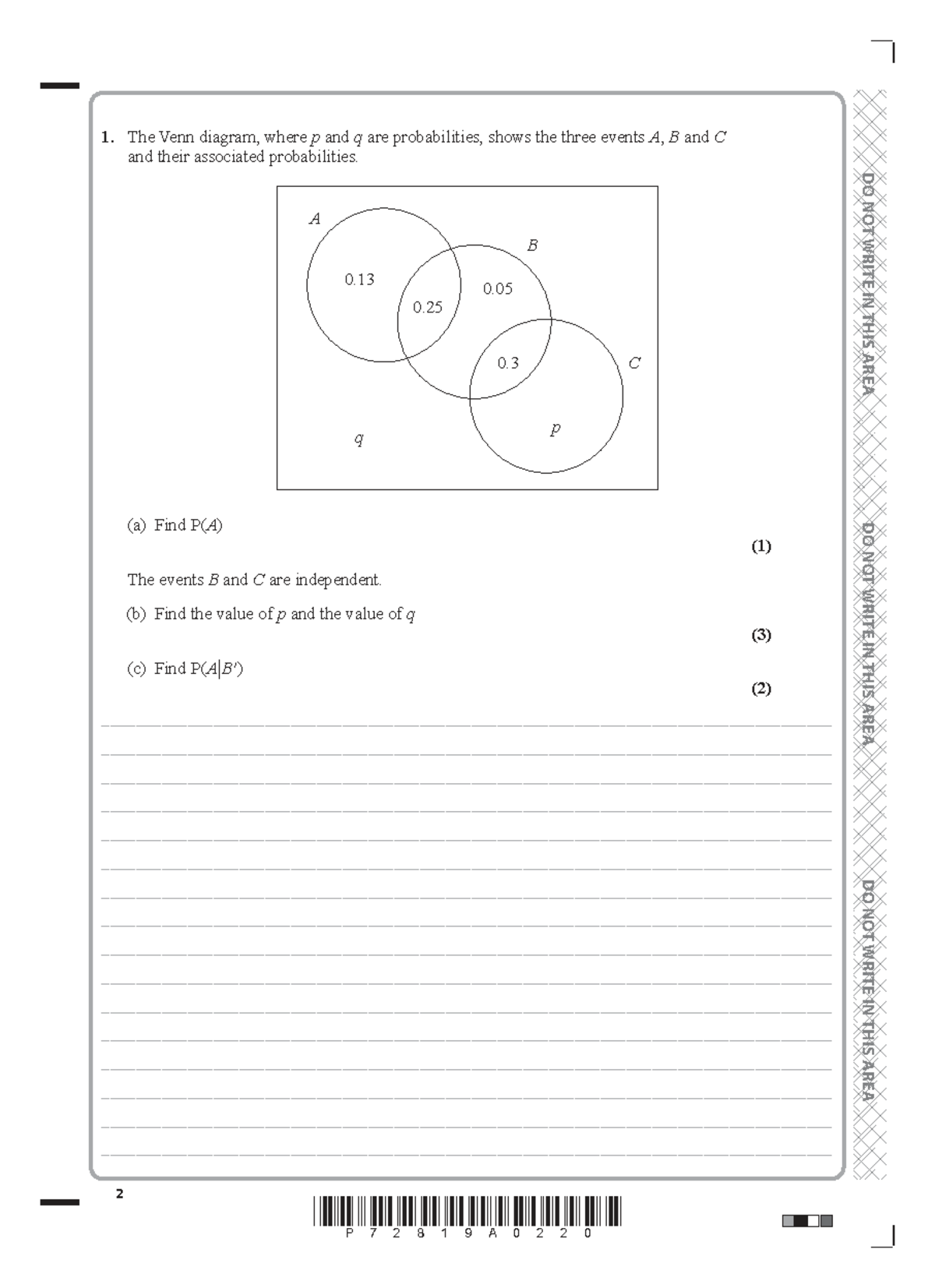 A Level Statistics 2023: Probability and Data Analysis Notes - Studocu
