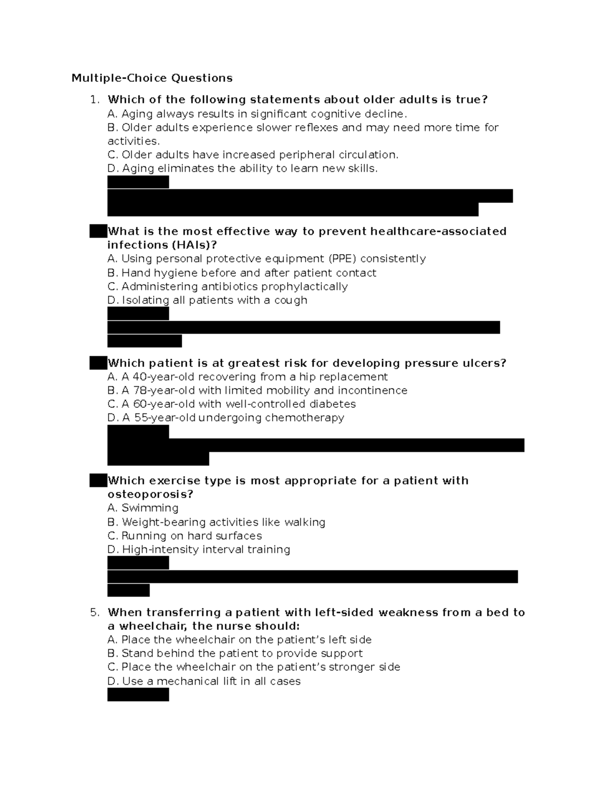 Shelly Practice Exam for Chap 28 40 27 38 39 14 49-to test yourself ...