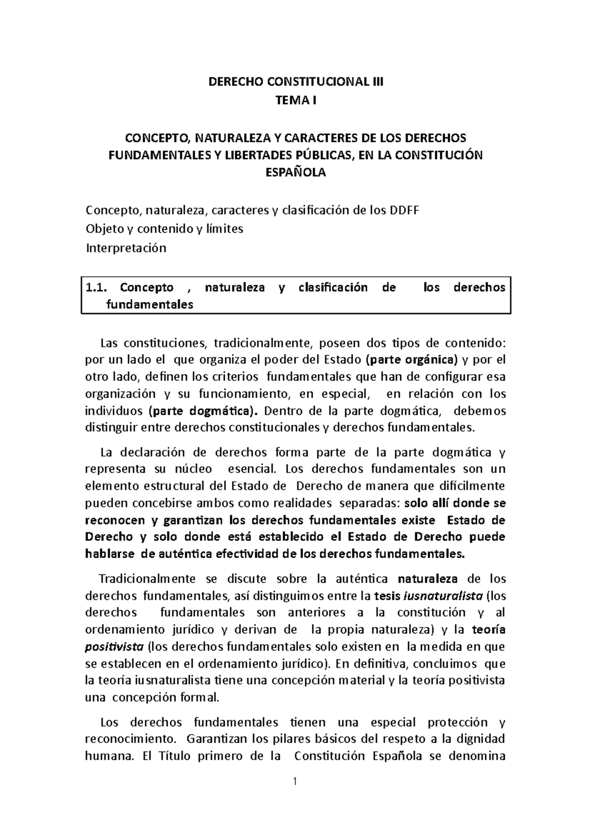 TEMA 1 - Concepto Naturaleza Y Caracteres DE LOS DDFF Y LAS LLPP ...
