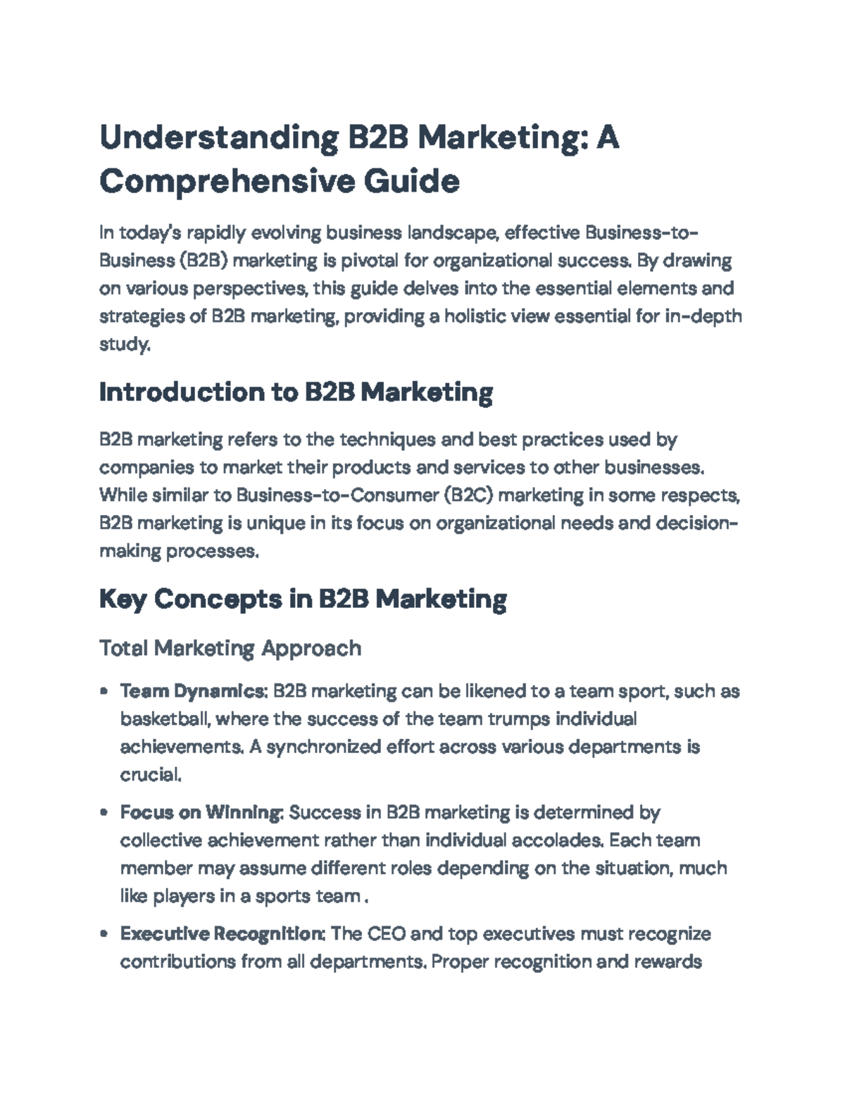 Comprehensive B2B Marketing Strategies: A Holistic Guide for Success ...