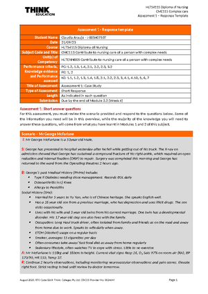 [Solved] ANSAT Australian Nursing Standards Assessment Tool Endpoint ...