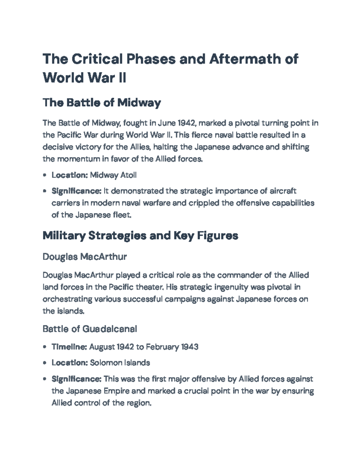World War II: Key Battles, Strategies, and Aftermath Overview - The ...