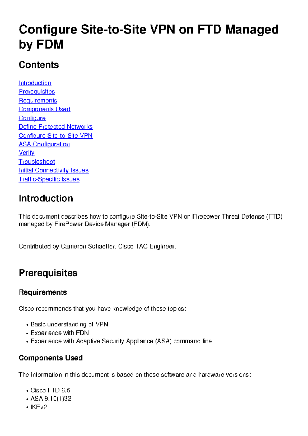 215513 Configuring Site-to-Site VPN on Firepower Threat Defense (FTD ...