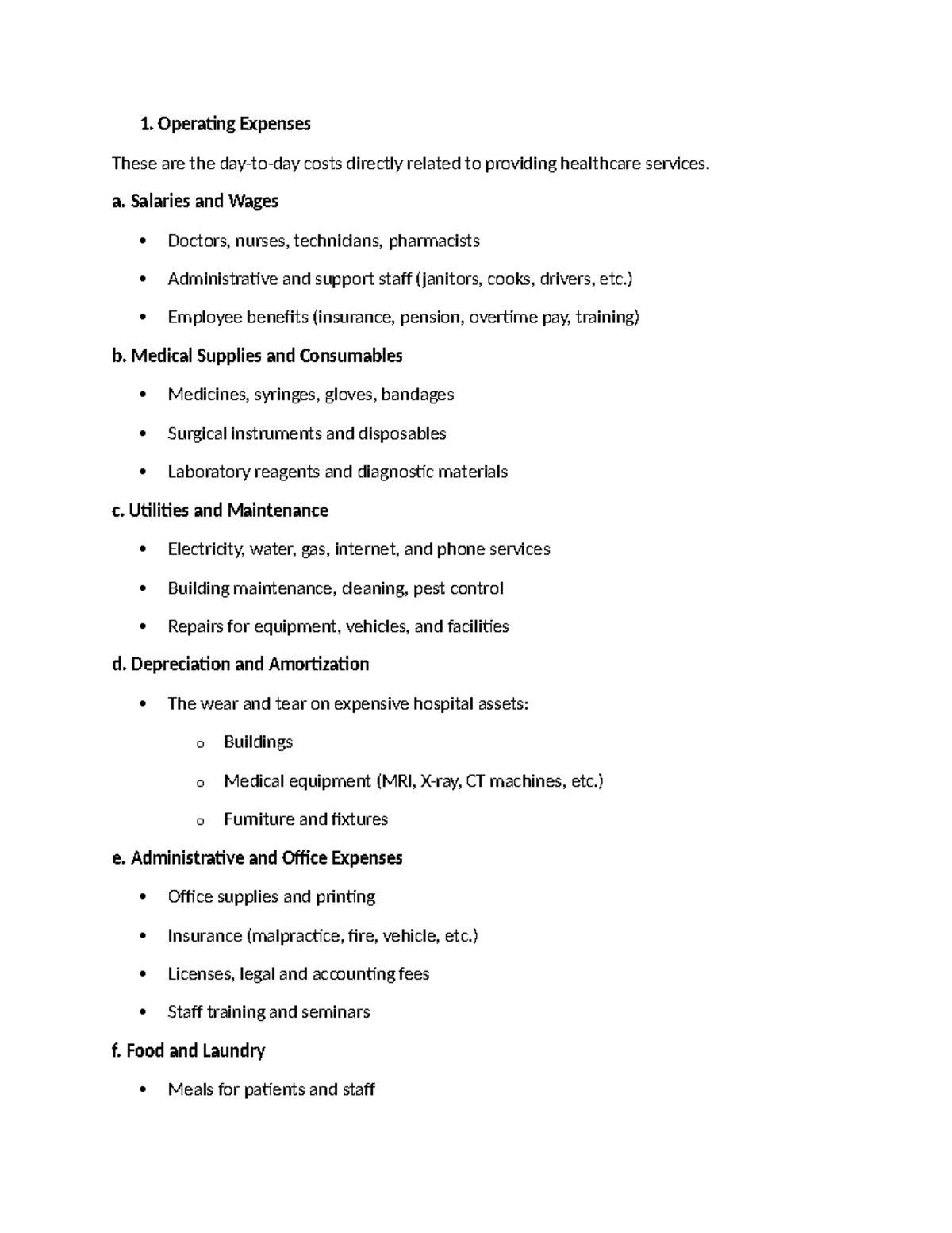 Operating Expenses in Healthcare: A Comprehensive Overview - Studocu