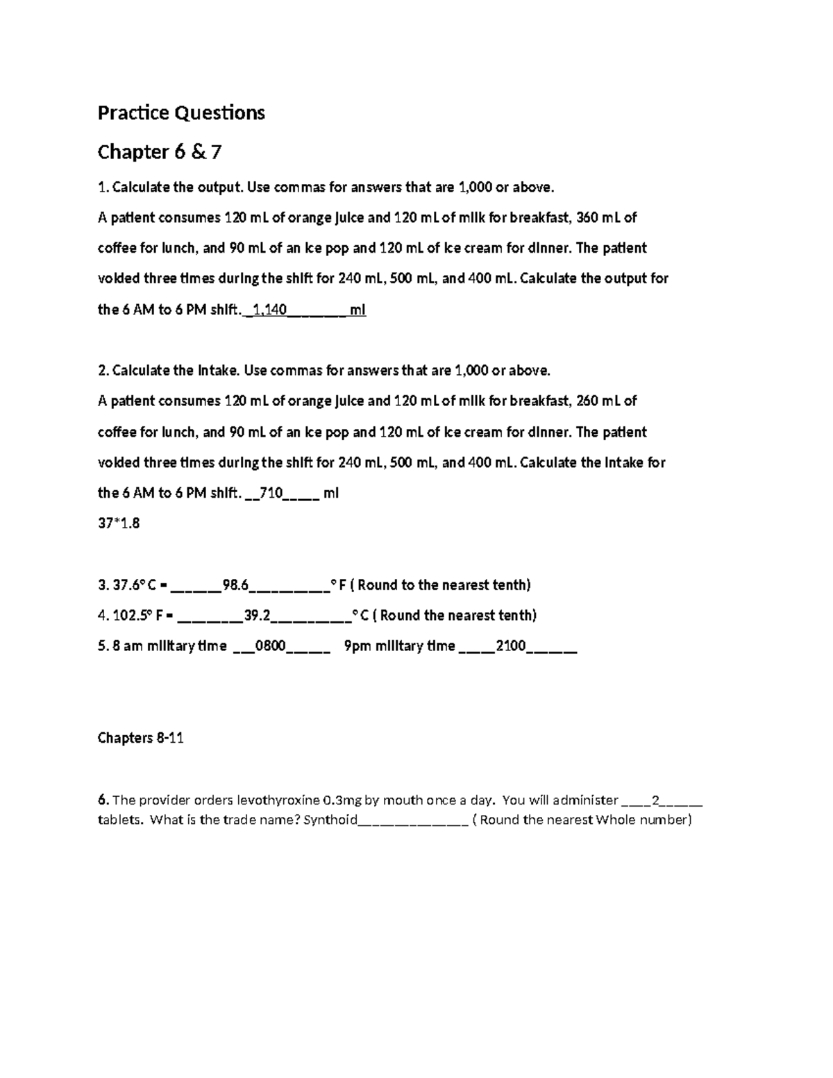 Final Exam Study Guide and Answer Key for Nursing 101 - Studocu